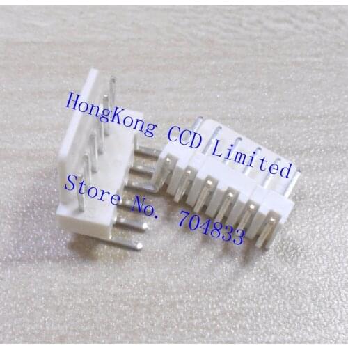 10pcs/lot 2510 2.54mm pitch 6p connector reverse bend needle seat 90 degree curved needle horizontal socket 6pin connector