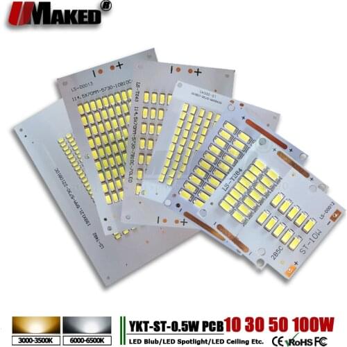 10pcs LED pcb floodlight pcb Aluminum lamp plate 10W 30W 50W 70W 100W 200W SMD5730 led Lighting Source lingts for outdoor lights
