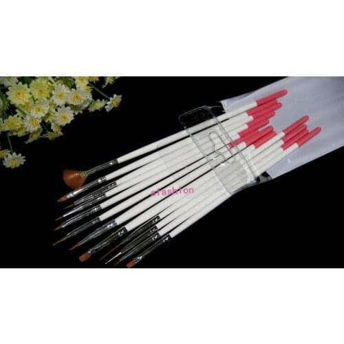 12pcs Functional UV Gel Acrylic Nail Art Polish Pen Brush Set for Nails Drawing tools