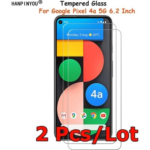 2 Pcs/Lot For Google Pixel 4a 5G 6.2" (Not 4G) Tempered Glass Screen Protector Ultra Thin Explosion-proof Protective Film