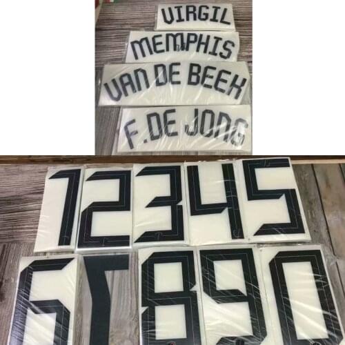 2020 Memphis Virgil Van de Beek F.DE Jong Customize Name Number Printing Soccer Patch Badge