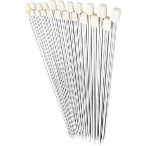 35cm Stainless Steel Single Pointed Knitting Needles Crochet Hook Tool Craft Knitting Needles Set 2.0mm-8.0mm