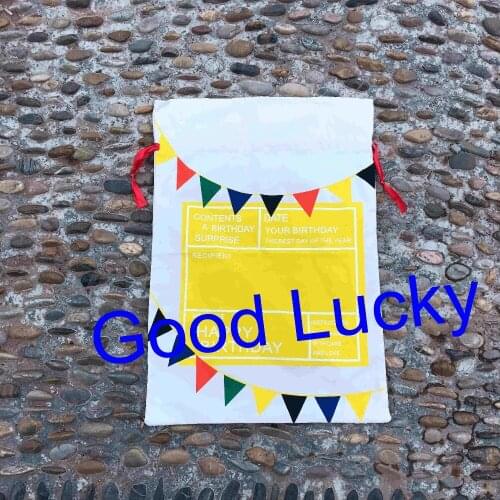 50pcs/lot free shipping monogrammed Personalized Party Gift Sacks Birthday Sacks