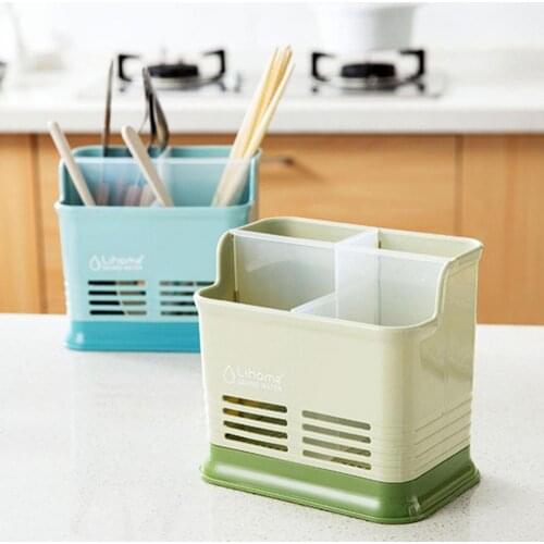 80%HOTKitchen Flatware Chopsticks Cutlery Hollow Storage Draining Box Organizer Rack