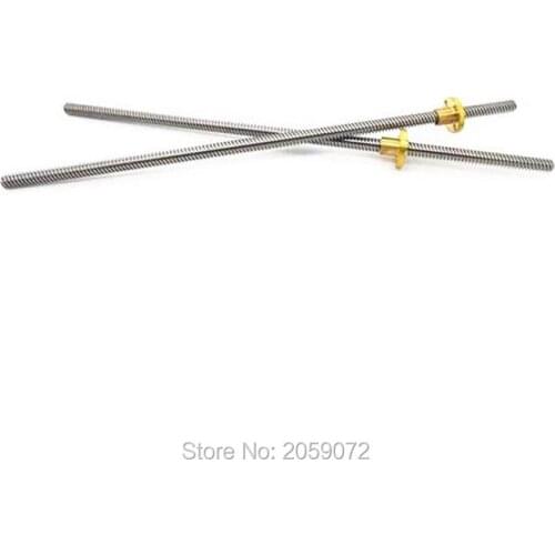 3d printer accessories lead screw T8-2-D8 300 400 500mm length