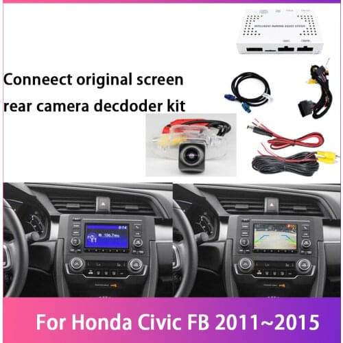 Car Back Up Reverse Camera For Honda Civic FB 2011 2012 2013 2014 2015 Accessories Rear View Parking Original Screen Compatible