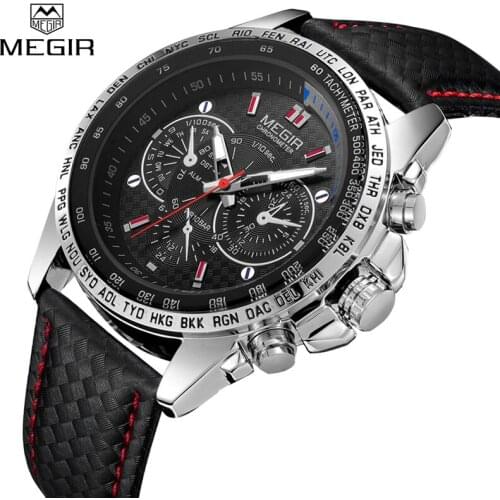 MEGIR Watch Men Sport Waterproof Quartz Clock Top Brand Luxury Business Military Male WristWatch Relogio Masculino 1010