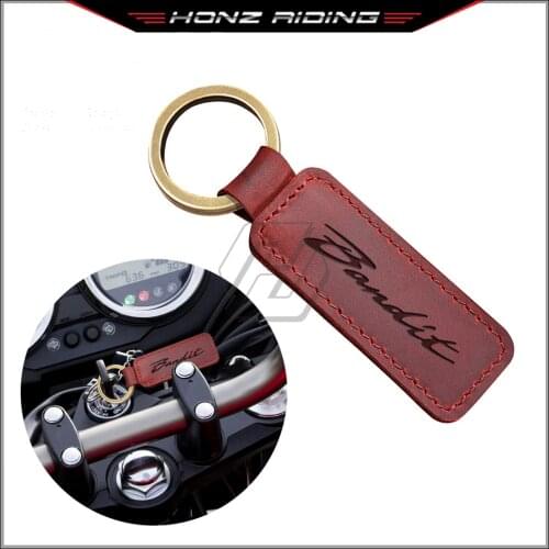 For Suzuki Bandit 150 400 1200 1250 1250S Key Motorcycle Cowhide Keychain Key Ring Case