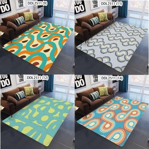 Color geometric stripes living room rug floor mat in the room anime floor mat pink rug Entrance door mat Carpet living room Mats