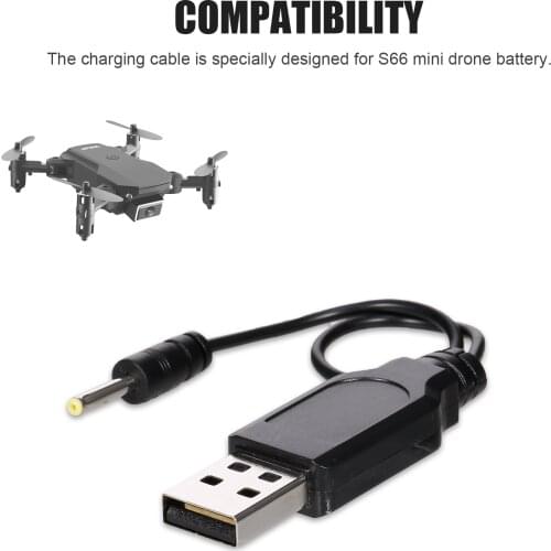 Compatible with S66 RC Drone USB Charger Cable Cord for RC Drone Battery 3.7V 650mAh Lithium Battery Cable RC Drone Parts