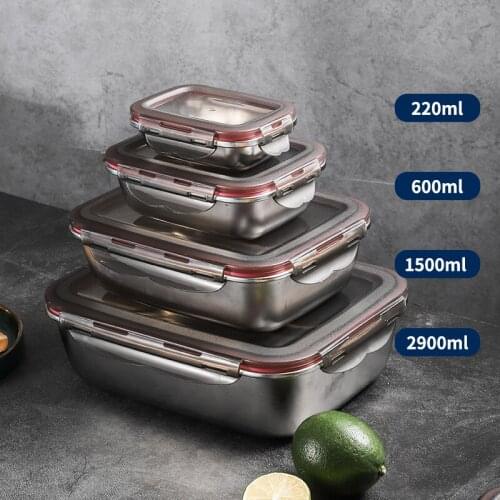 Food Storage Containers Lunch Bento Box Kitchen Fridge Organizer Box Portable Microwave Lunchbox Fruit Salad Fresh-Keeping Tools