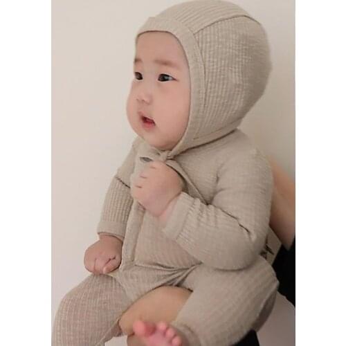 MILANCEL 2021 Autumn New Kids Clothes Set Long Seeved Stretch Big Pit Baby Romper One-piece Suit