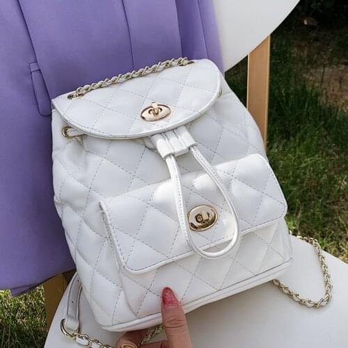 Fashion Soft Leather Woman Backpacks New Female Thread Backpack Travelling Shoulder Bag Mochilas School Bags for Teenage Girls