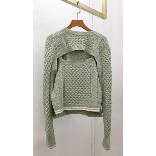 Fashion 2021 new ladies long sleeve sexy casual two-piece sweater 0914