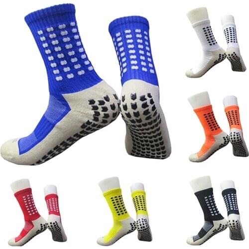1 Pair Anti-Slip Breathable Football Socks Men Summer Running Cotton Rubber Socks Soccer Men Women Cycling Sports Accessories