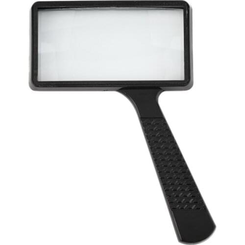 New Light Weight Exquisite Workmanship and Excellent Work 4X Rectangular Handheld Large Reading Magnifying Glass Magnifier