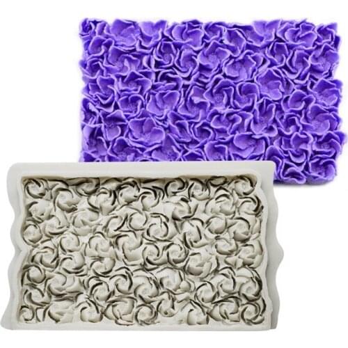 New 3D Rose Flower Silicone Fondant Mold Chocolate Gumpaste Mold Cake Decorating Tools Lace Mould Cookie Pastry DIY Baking Tool