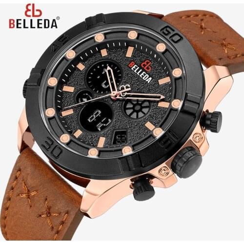 Ocysa Men's Watch With Leather Strap