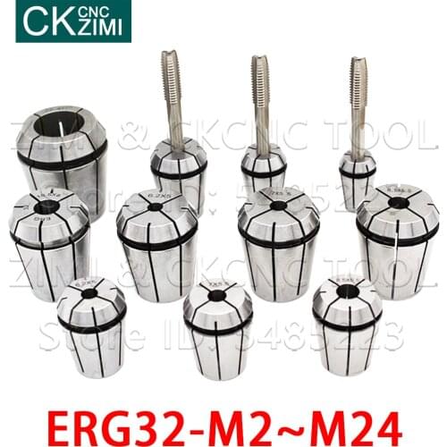 ERG32 M2-M24 Tapping Chuck Overload Protection Taps square Tapping ER Collet ISO Standard For CNC Machine Lathe Milling Tools