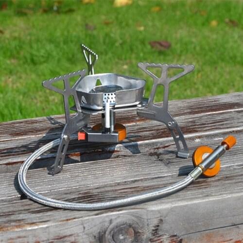 Portable Outdoor Stove Mini Foldable Camping Cooker Gas Burner Camping Stove Hiking Picnic Barbecue Gas Stove Pot Stove
