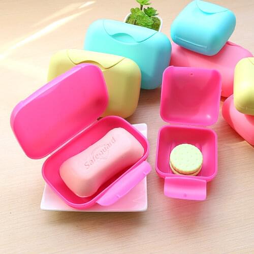 Portable Rectangle Soap Box Bathroom Dish Plate Case Home Shower Travel Hiking Holder Container