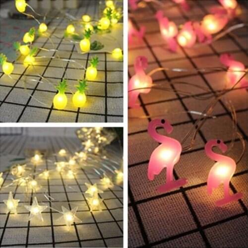 2M Led String Animal Lights Decoration DIY Flamingo Party Decoration Unicorn Decor Summer Party Supplies Wedding Decor Light