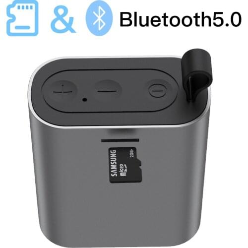 Outdoor Portable Bluetooth 5.0 Speaker Mini Waterproof Support TF Card MP3, WMA, WAV, FLAC, APE Travel Desk PC Phone Subwoofer
