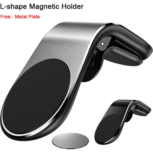 Magnetic L-Type Universal Phone Holder in Car Phone Stand Clip for Mount Car Magnetic Phone Holder Suit to All Model Cellphone