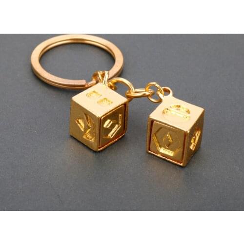 MQCHUN Movie Jewelry The Last Jedi Dice Charm keychain Han Solo Lucky Dice Prop Smugglers Dice Keychain Accessories-50