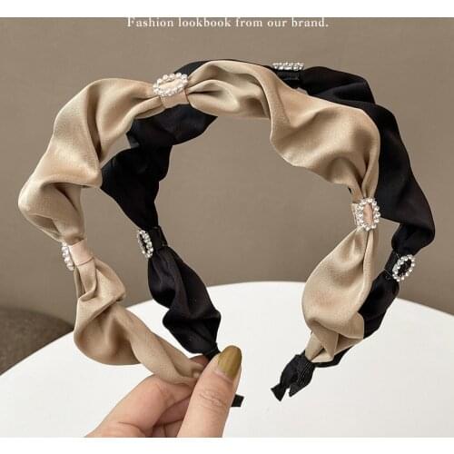 Free shipping fashion women Vintage baroque folds hairbands girls headbands ladys headwear hair accessories