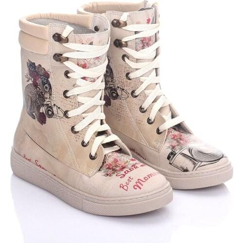 Streetfly 2021 new fashion Winter autumn colorful printed women Boots Non-slip sole Waterproof orthopedic boots