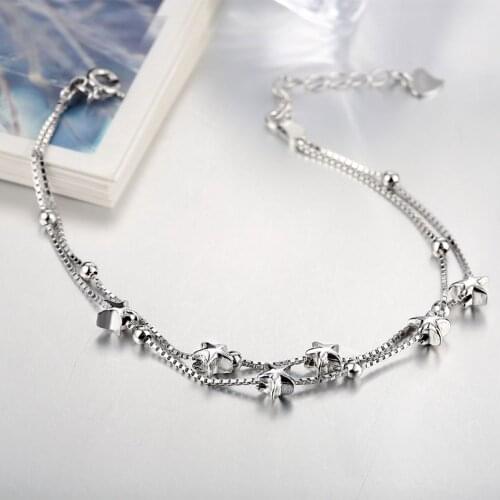 C871 925 sterling silver Elegant Deluxe Silver Rhinestone Crystal Bracelet Bangle Jewelry For Women Girl Gift