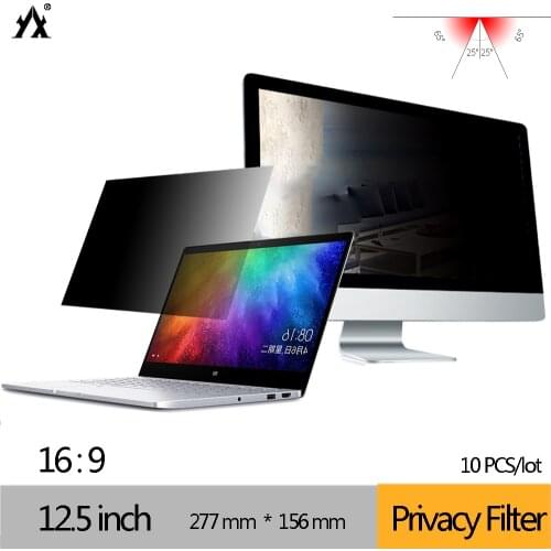 10PCS /lot 12.5 inch Size (277mm*156mm) Privacy Filter Anti-glare screen protective film , For Notebook 16:9 Laptop