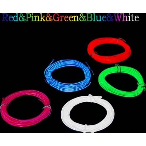 3M 5M LED Strip Sign Anime/Body Rope Decor Neon Light El Led Neon Sign Wire Under Car Flexible Soft Tube Lights Christmas