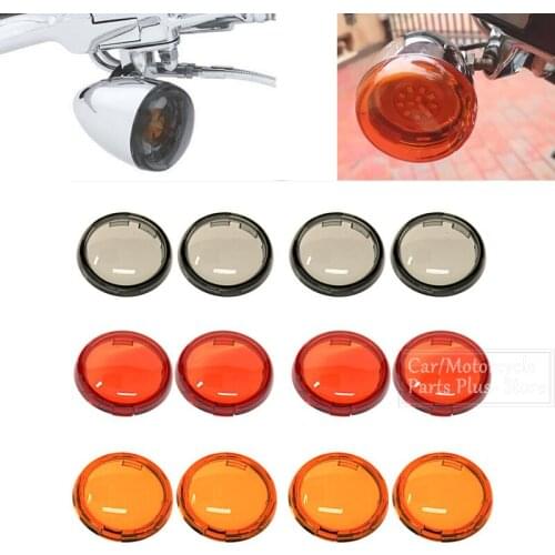 4PCS Turn Signal Light Indicator Lens Cover For Harley Sportster XL883 XL1200 Touring Street Glide FLHR Softail Dyna
