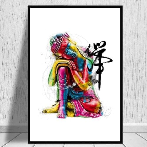 Watercolour Buddha Zen Still Life Canvas Prints Religion Poster Painting On The Wall Decor No Frame Art Pictures For Living Room