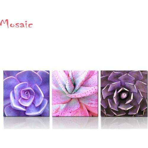 Full Square/Round Drill 5D DIY Diamond Painting flowers red rose Triptych paintings Diamond Embroidery