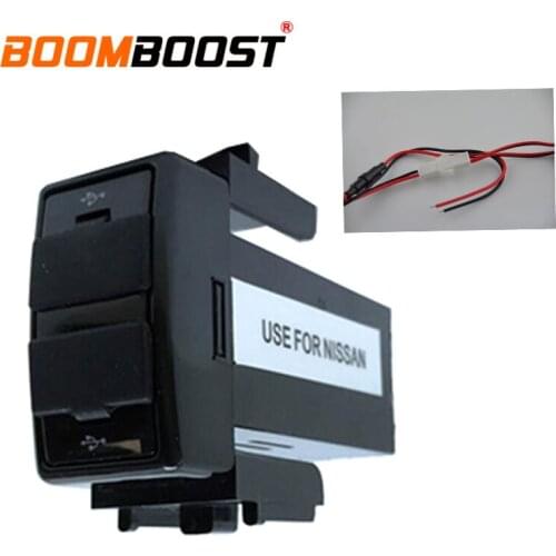ABS Dual USB Car Charger Socket Dashboard 12V 2.1A Phone Charger Interface Socket Car Charger Use for NISSAN