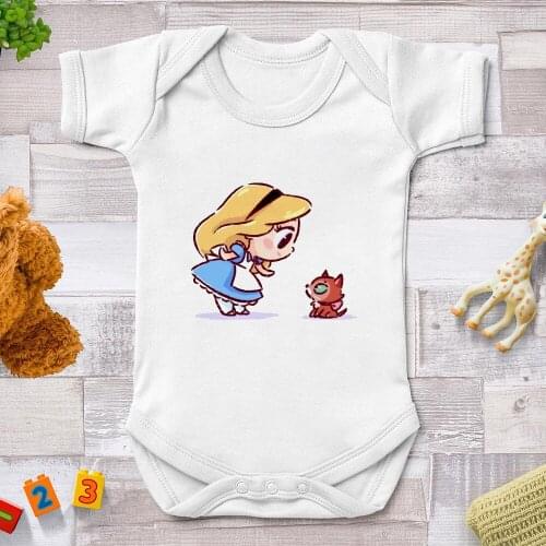 2021 Baby Rompers For Baby Girl Baby Boys Summer White One Piece Cute Cartoon Newborn Clothes Bebe Outfits 0-24M