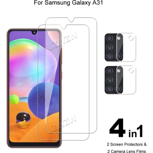 For Samsung Galaxy A31 Camera Lens Film & Tempered Glass Screen Protectors Protective Guard HD Clear