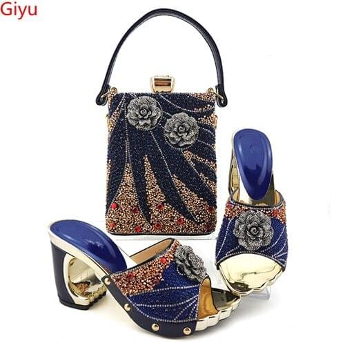 Doershow hot sellingItalian Shoes With Matching Bag Set Fashion Italy Shoes And Bag To Match African Women Shoe For partySYG1-8