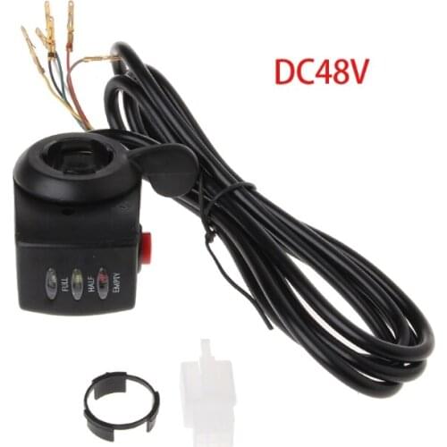 Hot 1 Set E-bike 48V E-Bicycle Thumb Throttle Handle Bar Grip Gas Twist Throttle Electric Scooter YHQ