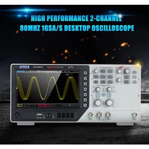 Hantek DPO6082C DPO6084C Desktop Oscilloscope Digital Storage osciloscopio 2Channel 80MHz 1GSa/s Phosphor осциллограф