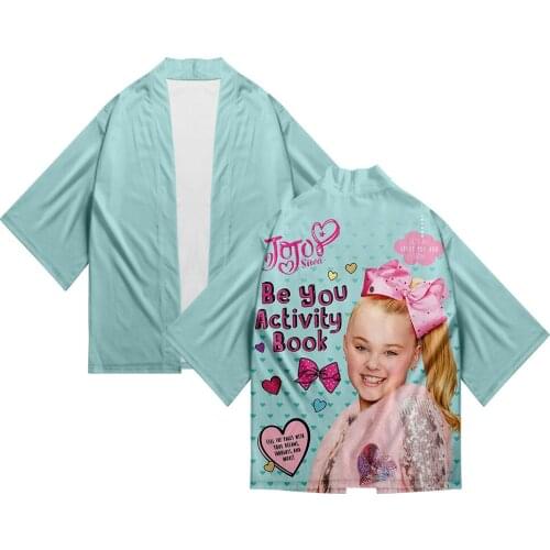 New Listing3D JOJO SIWA Kimono T Shirts Women Men Summer Cardigan Casual Cool Hip Hop Boys Girls Sun Protection Shirt Clothing