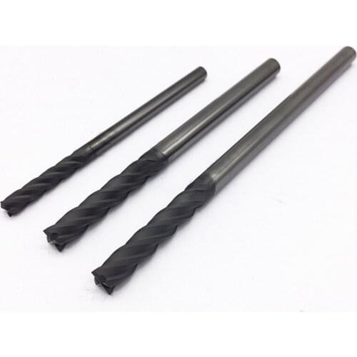 4Flutes 4,6,8*75mm ertra length flat end mill for Graphite Spiral Bit Milling Tools Carbide CNC with diamond coating