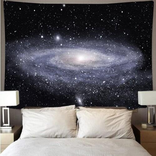 Beautiful galaxy night sky tapestry printed wall covering psychedelic wall hanging beach towel mandala thin blanket yoga BG31