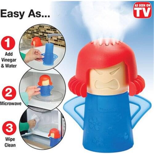 Angry Mom Microwave Cleaner Oven Steam Cleaner Easily Cleans Microwave Appliances for The Kitchen Refrigerator Cleaning Tools
