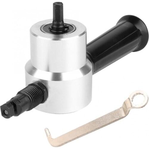 Multipurpose Nibbler Saw Cutter 360 degree Double Head Sheet Metal Nibbler Cutter Drill Attachment Kit