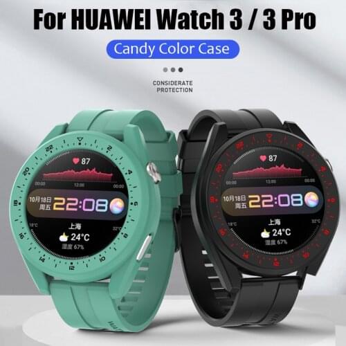 TPU Silicone Soft Case for Huawei Watch 3 Strap Full Cover Frame Shell for Huawei Watch 3 Pro