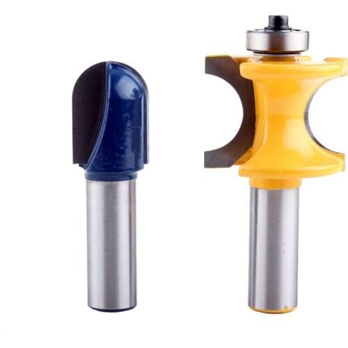 2 pc 1/2" Shank 1" Diameter Flute and Bead Match Joint Router Bit Set Cutter wood working